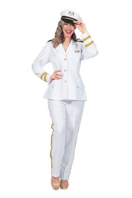 Luxe navy officier kostuum dames
