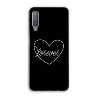 Forever heart black: Samsung Galaxy A7 (2018) Transparant Hoesje