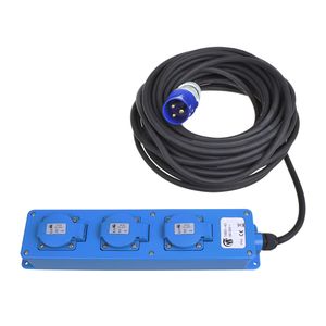 CEE 3-weg Schuko stekkerdoos 20M 373554