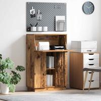 Bureau met plank Oud hout 71,5 x 31,5 x 106,5 cm Bewerkt hout