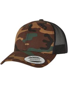 Flexfit FX6606CA Retro Trucker Camo Cap - Camo/Black - One Size