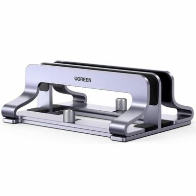 Ugreen Verticale standaard voor 2 apparaten Ugreen LP258 aluminium voor laptop en tablet - zilver