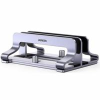 Ugreen Verticale standaard voor 2 apparaten Ugreen LP258 aluminium voor laptop en tablet - zilver Ugreen Verticale standaard voor 2 apparaten Ugreen LP258 aluminium voor laptop en tablet - zilver