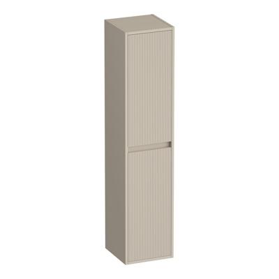 Brauer Adore - Wavy - Hoge Kast - 160 cm - 2 Deuren - Greeploos - Links of Rechtsdraaiend - Mat Beige