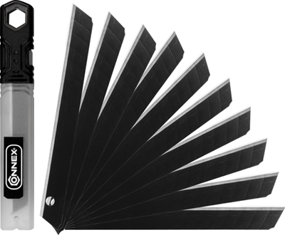 Connex afbreekmesjes 9mm black edition 10s - coxb897920