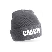 Coach muts voor volwassenen - grijs - trainer/coach - wintermuts - beanie - one size - unisex