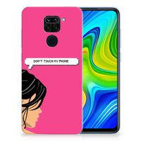 Xiaomi Redmi Note9 Silicone-hoesje Woman Don't Touch My Phone - thumbnail