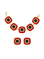 Susan Caplan Vintage parure boucles d'oreilles-collier (années 1980) Susan Caplan Vintage parure boucles d'oreilles-collier (années 1980)