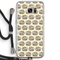 Slapende poes: Samsung Galaxy S7 Edge Transparant Hoesje met koord