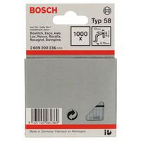 Bosch Accessories 2609200236 Nieten met fijn draad Type 58 1000 stuk(s) Afm. (l x b) 10 mm x 13 mm - thumbnail