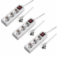 Tafelcontactdoos - 3x - 3-voudig - schakelaar - met 1,4 meter snoer - stekkerdoos Tafelcontactdoos - 3x - 3-voudig - schakelaar - met 1,4 meter snoer - stekkerdoos