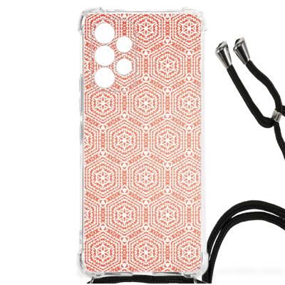 Samsung Galaxy A53 Doorzichtige Silicone Hoesje Pattern Orange Samsung Galaxy A53 Doorzichtige Silicone Hoesje Pattern Orange