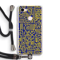 Majorelle Blue Print: Pixel 3 XL Transparant Hoesje met koord