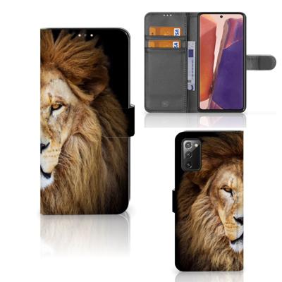 Samsung Galaxy Note 20 | Telefoonhoesje | Met pasjeshouder | Leeuw