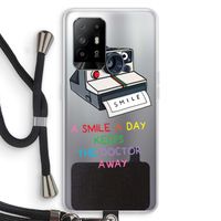 Smile: Oppo A95 5G Transparant Hoesje met koord