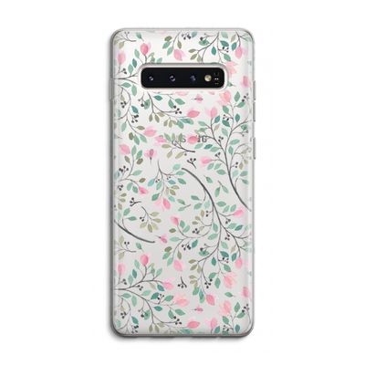 Sierlijke bloemen: Samsung Galaxy S10 4G Transparant Hoesje