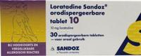 Sandoz Loratadine 10mg orotaat 30 Tabletten