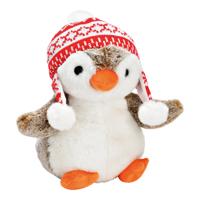 Pinguïn met wintermuts van bruin pluche (B/H/D) 24x28x18cm Pinguïn met wintermuts van bruin pluche (B/H/D) 24x28x18cm