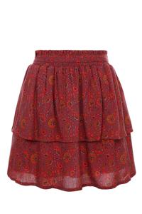 LOOXS Little Meisjes rok viscose - Framboos paisley