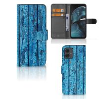 Motorola Moto G14 | Book Style Case | Wood Blue