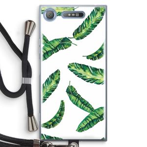Lange bladeren: Sony Xperia XZ1 Transparant Hoesje met koord