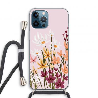 Painted wildflowers: iPhone 12 Pro Transparant Hoesje met koord