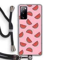 Watermeloen: Samsung Galaxy S20 FE / S20 FE 5G Transparant Hoesje met koord