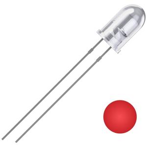 Quadrios 2111O178 Bedrade LED Rood Rond 5 mm 2500 mcd 25 ° 20 mA 2 V