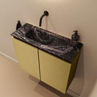 Toiletmeubel Mondiaz Ture Dlux | 60 cm | Meubelkleur Oro | Eden wastafel Lava Links | Zonder kraangat