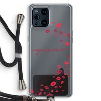 Kusjes: Oppo Find X3 Pro Transparant Hoesje met koord