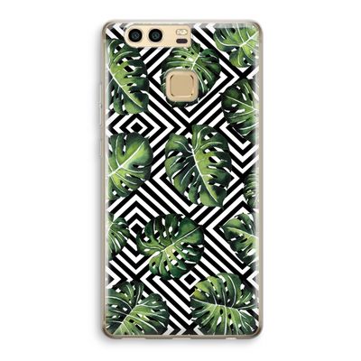 Geometrische jungle: Huawei P9 Transparant Hoesje