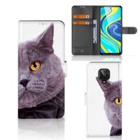 Xiaomi Redmi Note 9 Pro | Note 9S | Telefoonhoesje | Met pasjeshouder | Kat