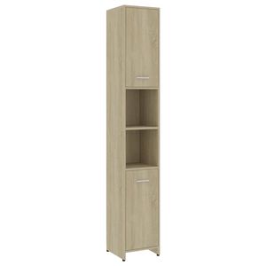 The Living Store Badkaast - naam - Badkamermeubel - 30 x 30 x 183.5 cm - Sonoma eiken kleur