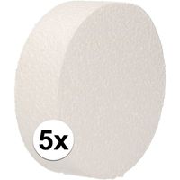 5x Piepschuim schijven 10 cm breed en 3 cm dik 5x Piepschuim schijven 10 cm breed en 3 cm dik