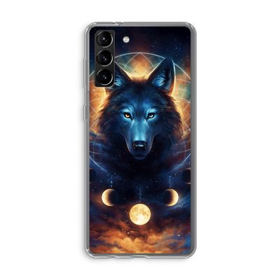 Wolf Dreamcatcher: Samsung Galaxy S21 Plus Transparant Hoesje