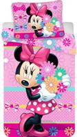 Disney Minnie Mouse Dekbedovertrek Bloemen - Eenpersoons - 140 x 200 cm - Katoen