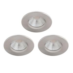 Philips set van 3 inbouwspots Dive 3x5,5w - 2700K - 8,5cm nikkel 75607900