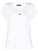 Lorena Antoniazzi t-shirt à ornements en cristal - Blanc