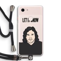 Let It Snow: Pixel 3 XL Transparant Hoesje met koord