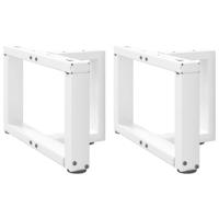 Salontafelpoten 2 st T-vormig 40x25x(30-31) cm staal wit