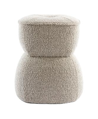 Light & Living Poef 'Leyla' Bouclé, kleur Beige