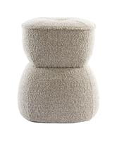 Light & Living Poef 'Leyla' Bouclé, kleur Beige