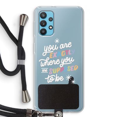 Right Place: Samsung Galaxy A32 4G Transparant Hoesje met koord
