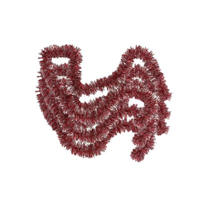 3x kerstslingers - rood met sneeuw - 180 x 7 cm - kerstboom versiering/guirlandes