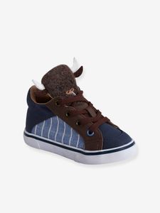 Halfhoge baskets jongen met buffel tong bleu denim