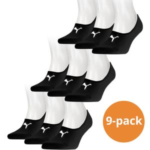 Puma Footies 9-pack Unisex Zwart-43/46