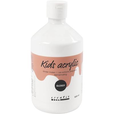 Creativ Company Acrylverf glossy, wit, 500 ml/ 1 fles