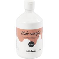 Creativ Company Acrylverf glossy, wit, 500 ml/ 1 fles