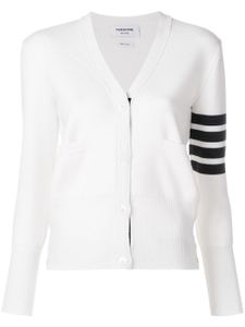 Thom Browne Milano Stitch V-Neck Merino Cardigan - Blanc