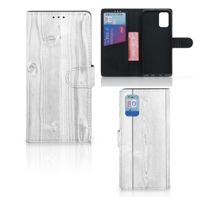 Samsung Galaxy A02s | M02s | Book Style Case | White Wood